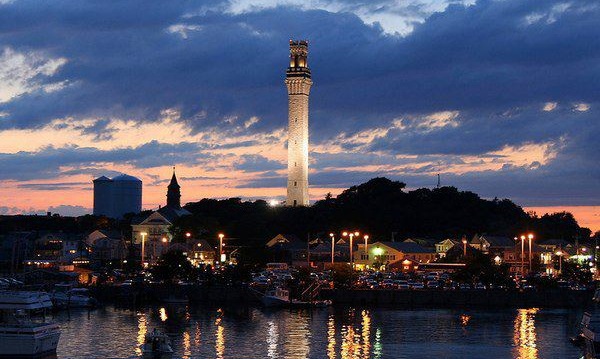 ptown-shore-night-dock-Pilgrim-Monument