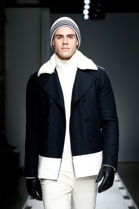 NEW YORK, NY - FEBRUARY 02: A model walks the runway at the Nautica Men's Fall 2016 fashion show during New York Fashion Week Men's Fall/Winter 2016 at Skylight Modern on February 2, 2016 in New York City. (Photo by Brian Ach/Getty Images for Nautica)